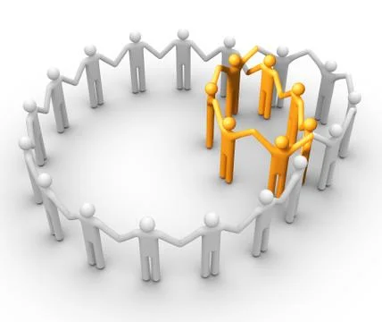 Group of people Stock Illustration