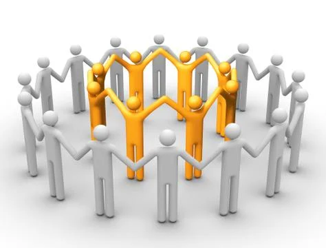 Group of people Stock Illustration