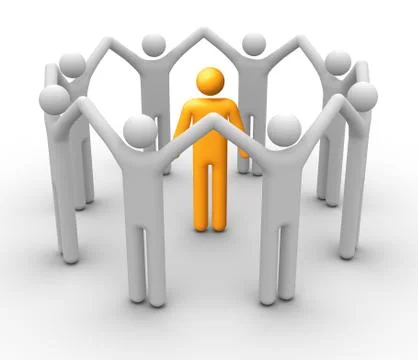 Group of people Stock Illustration