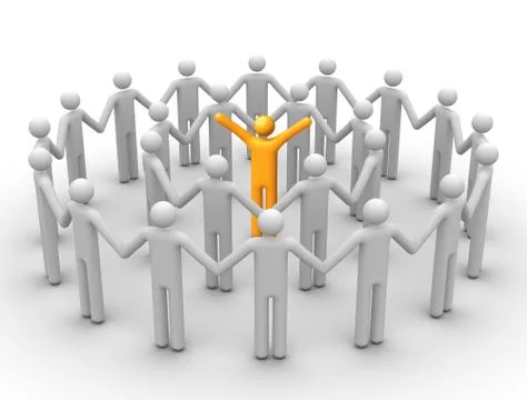 Group of people Stock Illustration