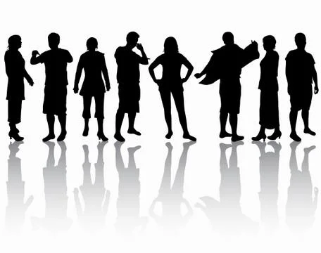 Group of people Stock Illustration