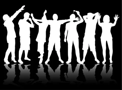 Group of people Stock Illustration