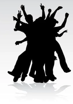 Group of people Stock Illustration