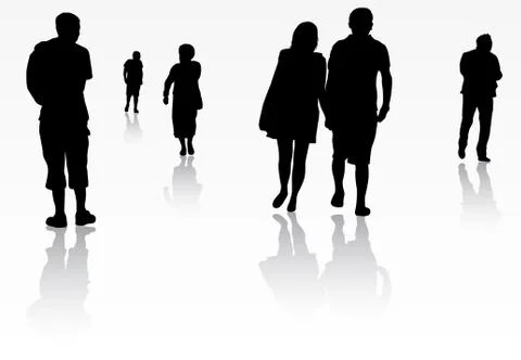 Group of people Stock Illustration