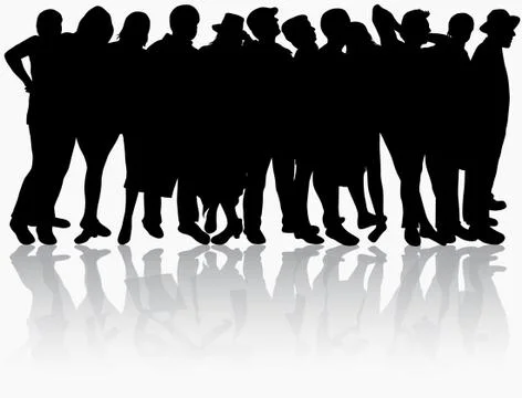 Group of people Stock Illustration
