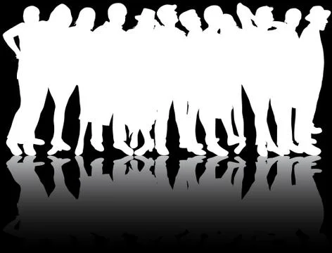 Group of people Stock Illustration