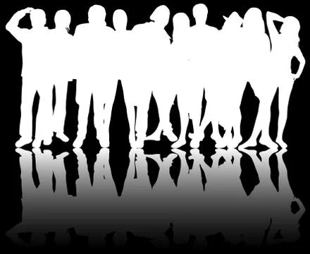 Group of people Stock Illustration