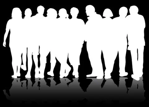 Group of people Stock Illustration