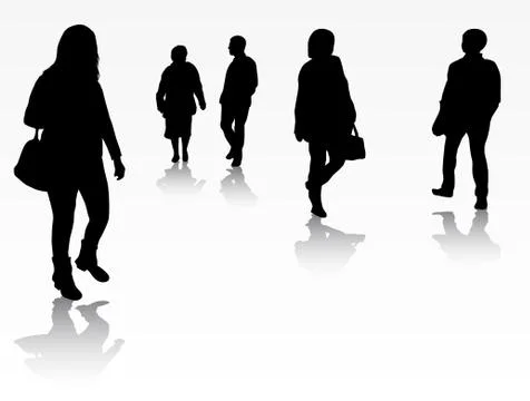 Group of people Stock Illustration