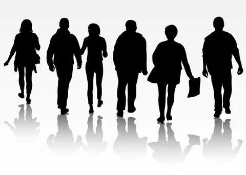 Group of people Stock Illustration