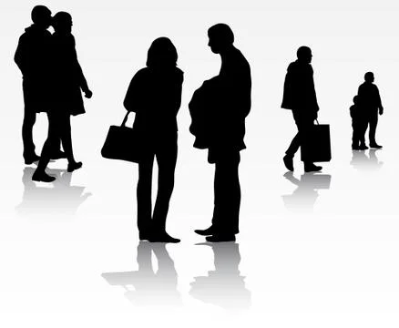 Group of people Stock Illustration