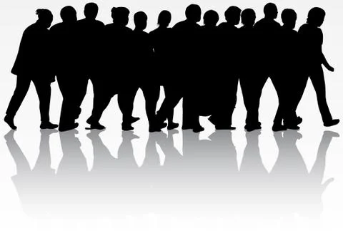 Group of people Stock Illustration