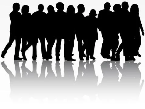 Group of people Stock Illustration