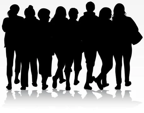 Group of people Stock Illustration