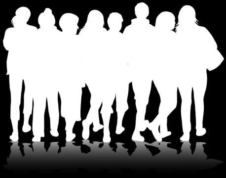 Group of people Stock Illustration