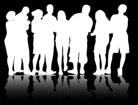 Group of people Stock Illustration