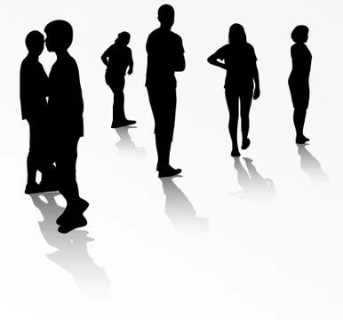 Group of people Stock Illustration