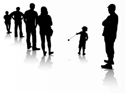 Group of people Stock Illustration