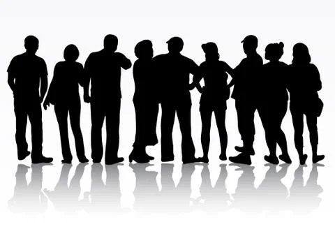 Group of people Stock Illustration