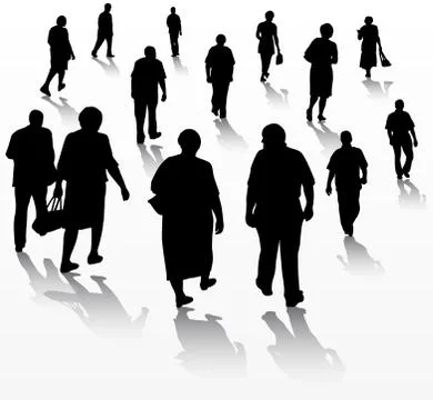 Group of people Stock Illustration