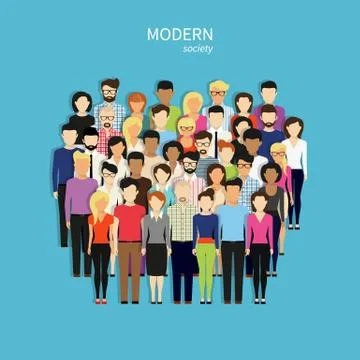 Group of people Stock Illustration