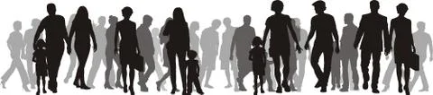 A group of people Stock Illustration