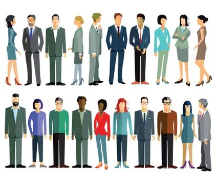 Group of people Stock Illustration