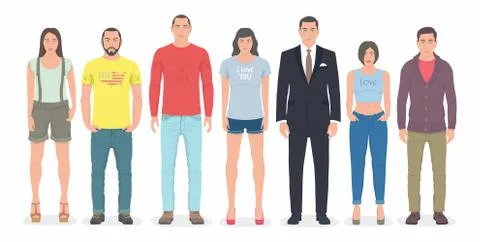 Group of people Stock Illustration