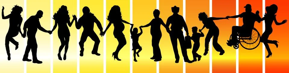 Group of people Stock Illustration