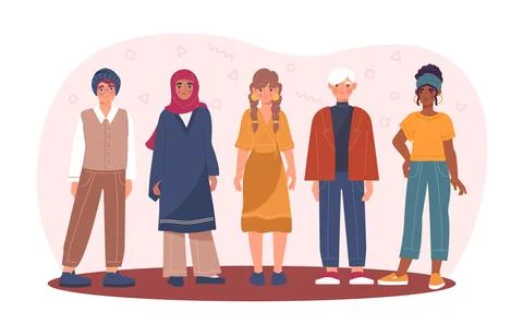 Group of people Stock Illustration