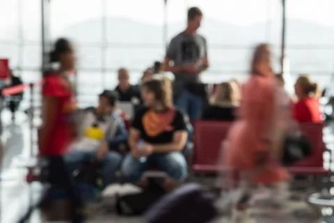 Group of people inside building Stock Photos