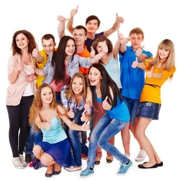 Group people isolated. Stock-Fotos