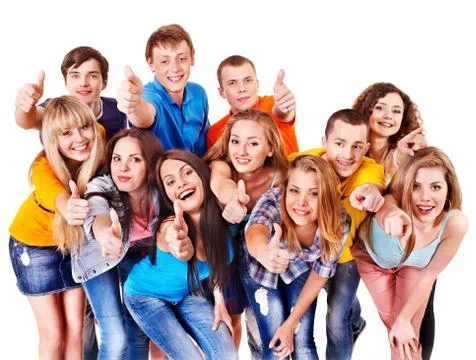 Group people isolated. Stock-Fotos
