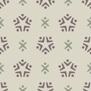Group of people logo pattern Stock Illustration