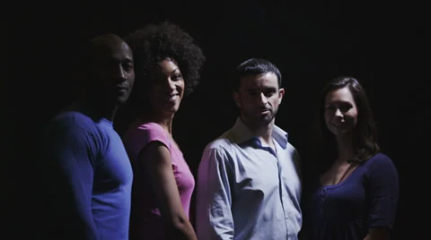 Group of People looking at the camera 스톡 동영상 32958469