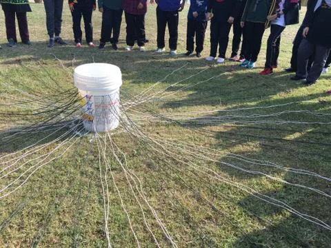 A group of people make a circle Stock Photos