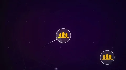 Group People Network Icon Link Connection Technology Loop Animation 4K Stock Footage 69816996