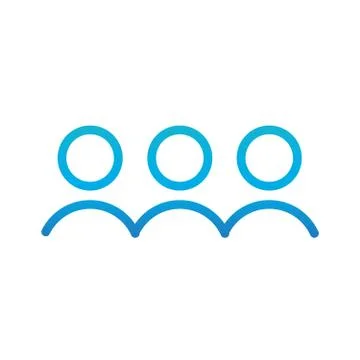 Group of people or group of users, friends line art vector icon for apps and  Illustrazione stock