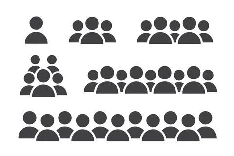 Group of people or group of users icon Stock Illustration