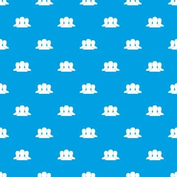 Group of people pattern seamless blue イラスト素材