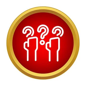 Group of people raising hands asking question Stock Illustration