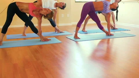 Group of People Relaxing and Doing Yoga. Wellness and Healthy Lifestyle. Stock-Footage 53893605