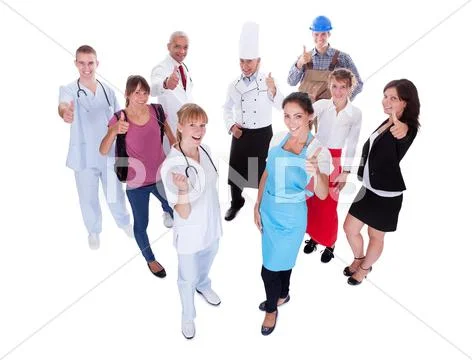 Group Of People Representing Diverse Professions