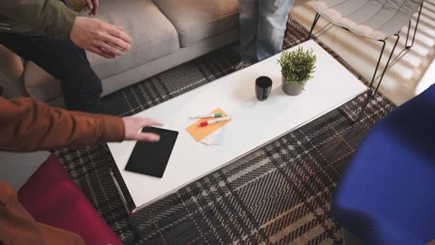 Group of people shaking hands and cheering in office Stock Footage 149243898