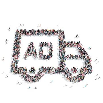 Group  people shape  addition Illustrazione stock