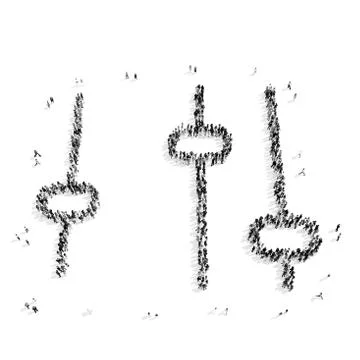 Group  people shape  adjustment Stock Illustration