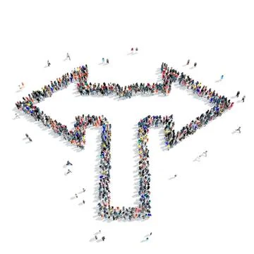 Group people  shape  arrow icon Stock Illustration