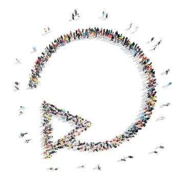 Group  people  shape  arrow Stock Illustration