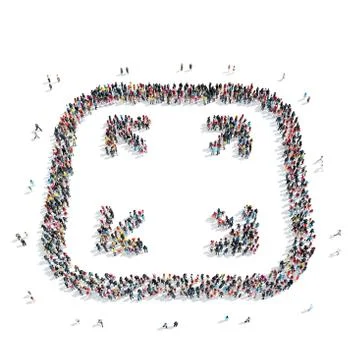 Group  people  shape  arrow Stock Illustration