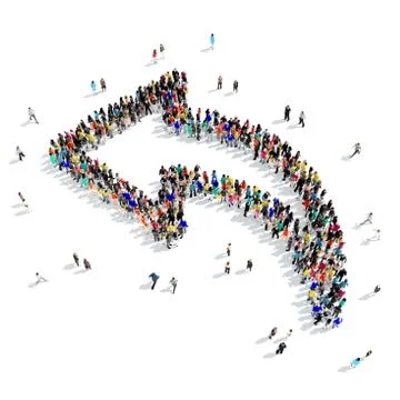 Group people  shape  arrow Stock Illustration
